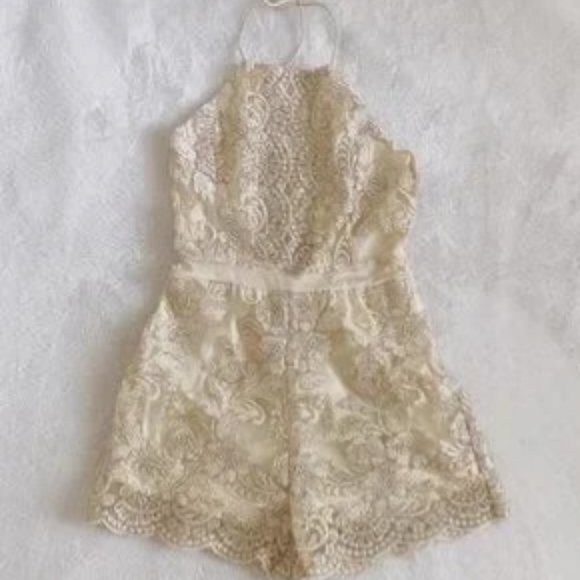 Gold Romper - Picture 1 of 3